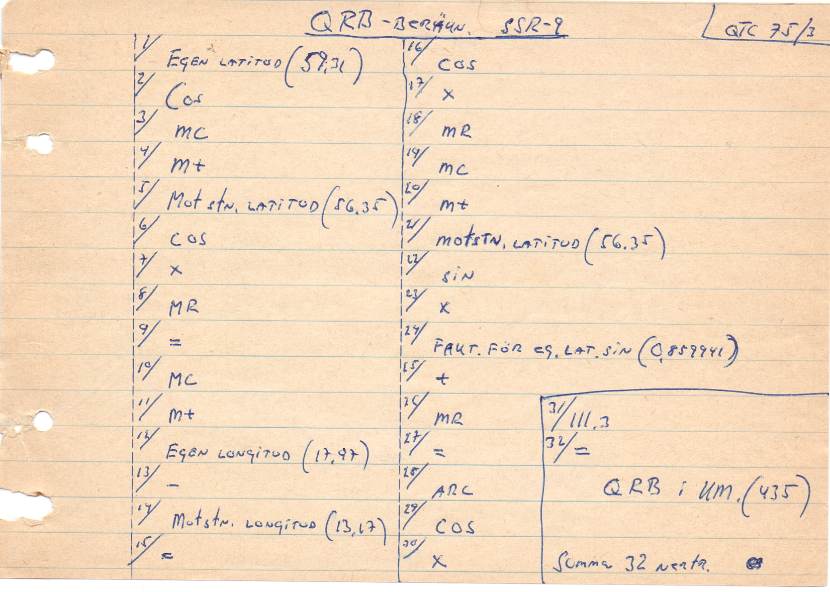 QRB calc