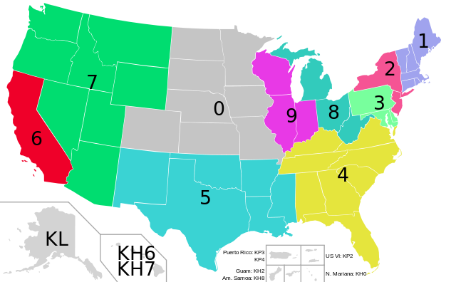 640px US Amateur callsign regions.svg